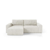 ECKSOFA Natalia - Creme, Holzwerkstoff/Textil (149/244cm) - Fun Möbel