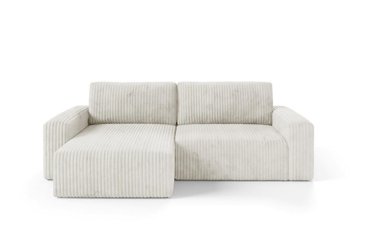 ECKSOFA Natalia - Creme, Holzwerkstoff/Textil (149/244cm) - Fun Möbel