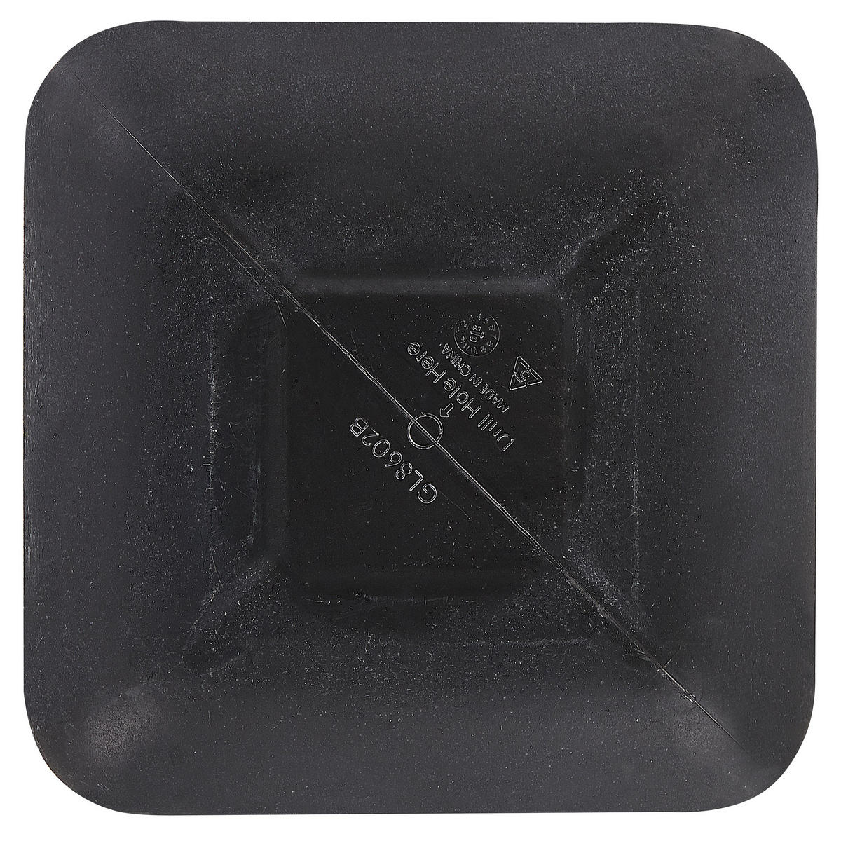 BLUMENTOPF schwarz quadratisch 50/50/49 cm Parikia - Schwarz, Naturmaterialien (49cm) - Beliani