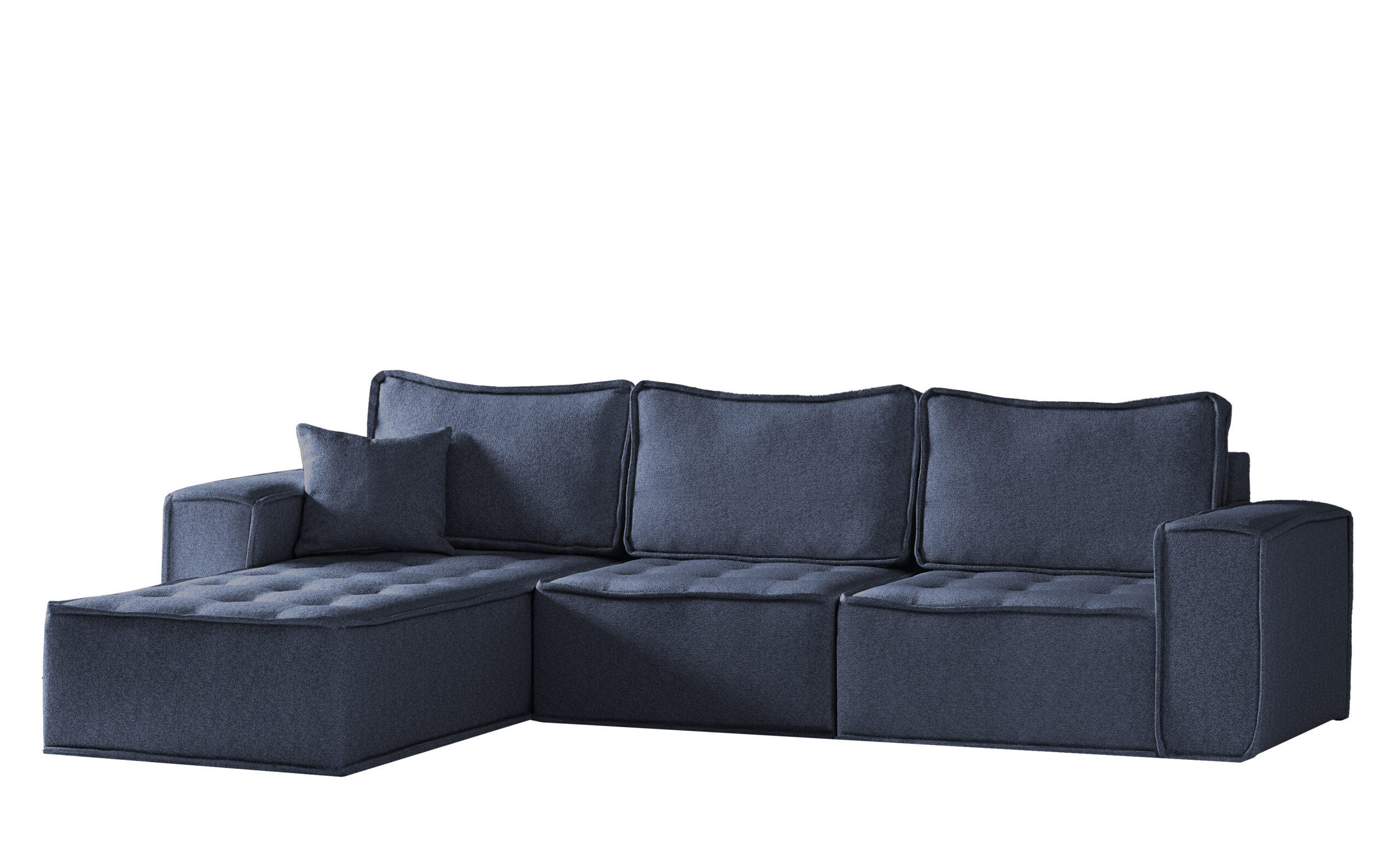 ECKSOFA L-förmige Bohoo-Maxi Blau Links - Blau, Holz (192/292cm) - Kaiser Möbel