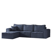 ECKSOFA L-förmige Bohoo-Maxi Blau Links - Blau, Holz (192/292cm) - Kaiser Möbel