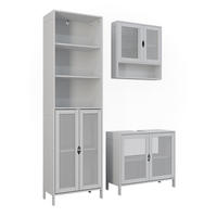BADMÖBEL-SET Liora, Weiß, 3 Teile - Weiß, Holzwerkstoff (68/60/29cm) - Vicco