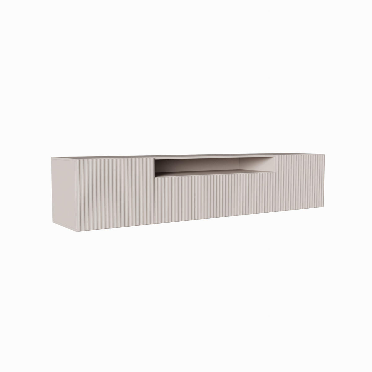 LOWBOARD Noa, Hängender TV-Schrank mit Push-to-Open System, kaschmir - Kaschmir, Holzwerkstoff (200/41/40cm) - AN-Moebel 4u