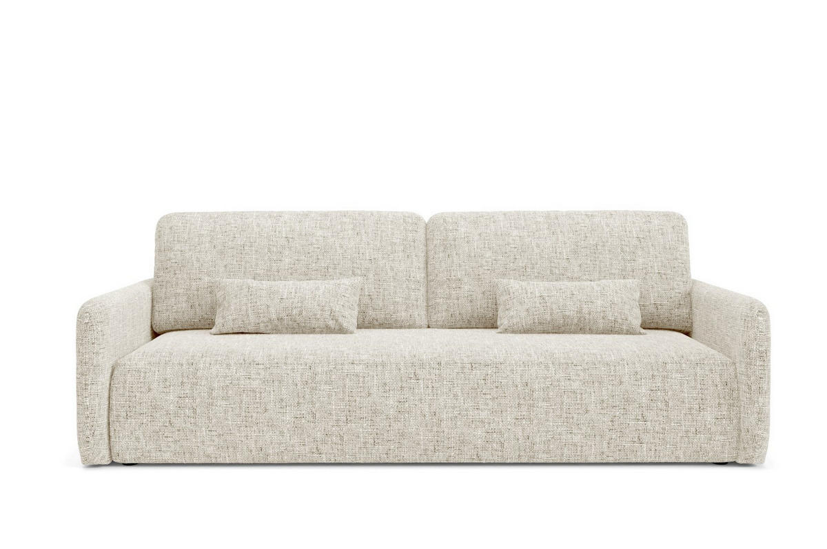 SCHLAFSOFA mit Bettkasten Beige - Beige/Schwarz, Holz/Holzwerkstoff (217/86/102cm) - Furnisell