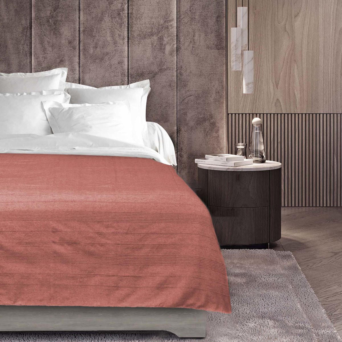 TAGESDECKE Lucile 220/240 cm - Terra cotta, Naturmaterialien (220/240cm) - Douceur d´intérieur