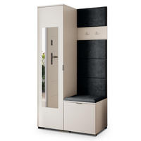 GARDEROBENSCHRANK VIRA 95/181/51 cm Modern Kaschmir - Kaschmir/Schwarz, Holzwerkstoff (95/181/51cm) - MASSENO
