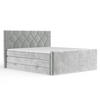BOXSPRINGBETT Toma Hellgrau 160/200 cm - Hellgrau/Schwarz, Holz/Holzwerkstoff (160/200cm) - Maison de Reve
