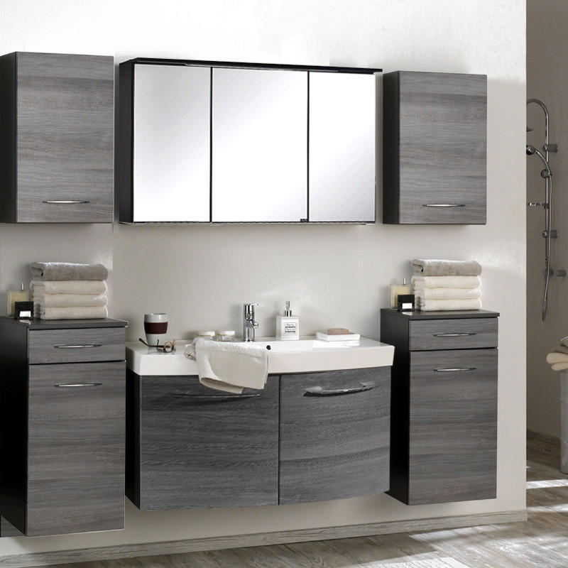 Lomado Badmöbel-Set Grau 210x200x47 cm