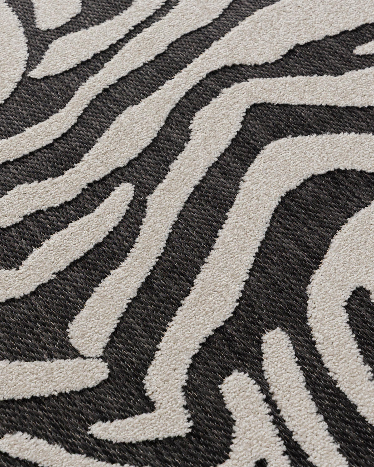KOBEREC pieskový čierny béžový - 120 x 170 cm - čierna/piesková, textil (120/170cm) - Mazovia