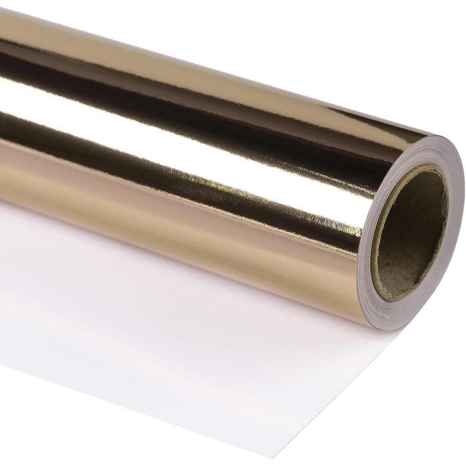 GESCHENKPAPIER Champagner Gold Metallic 44,5 cm x 10 m - Goldfarben, Papier (4/44/4cm)
