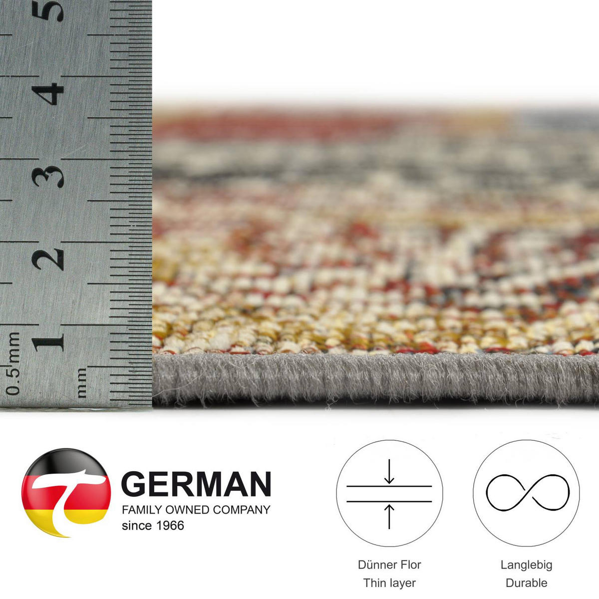 OUTDOORTEPPICH Aurora 60x100 cm - Multicolor, Textil (60/100cm) - Gino Falcone