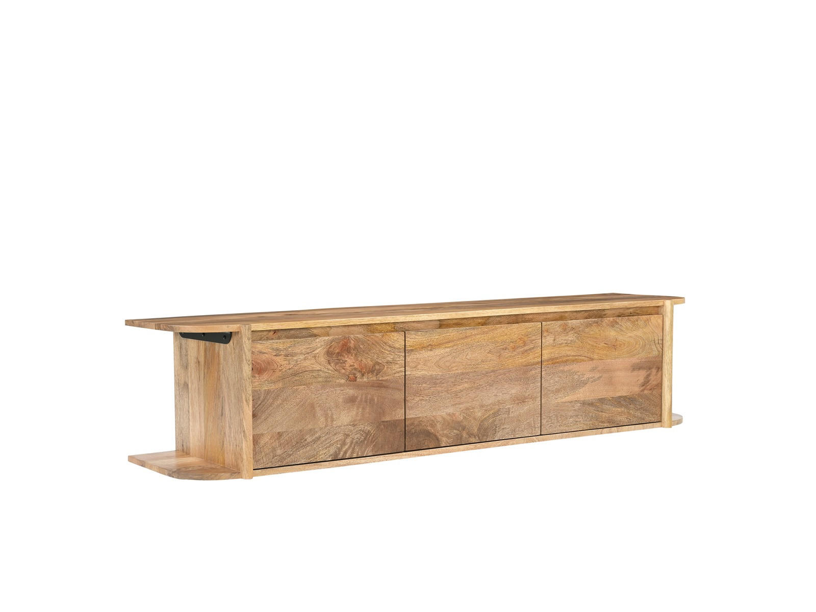 TV Board Jade Mangoholz 160 cm / 40 cm Natur - Naturfarben, Holz (160/35/40cm) - Villa Möbel