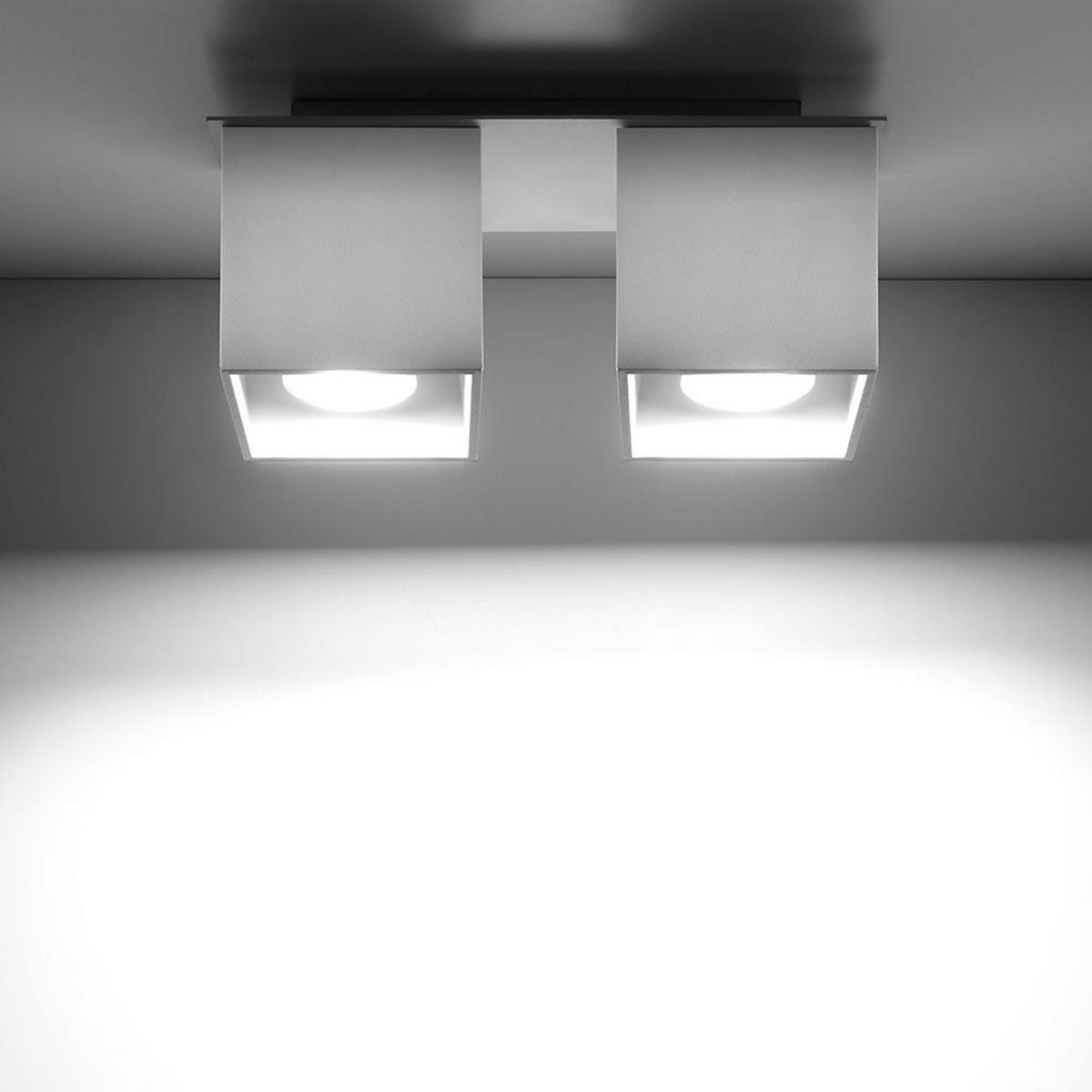 LED DECKENLEUCHTE Aluminium Weiß 2-flammig - Weiß, Metall (26/10/12cm)