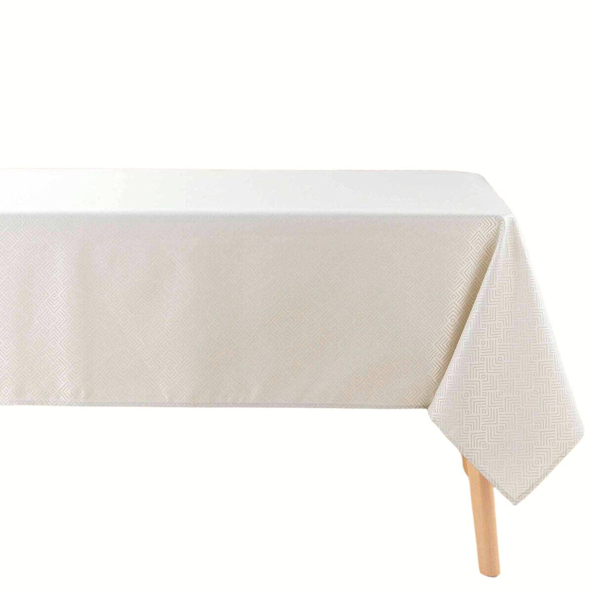 TISCHDECKE Jacquard Azuline 140/250 cm - Beige, Textil (140cm) - Douceur d´intérieur