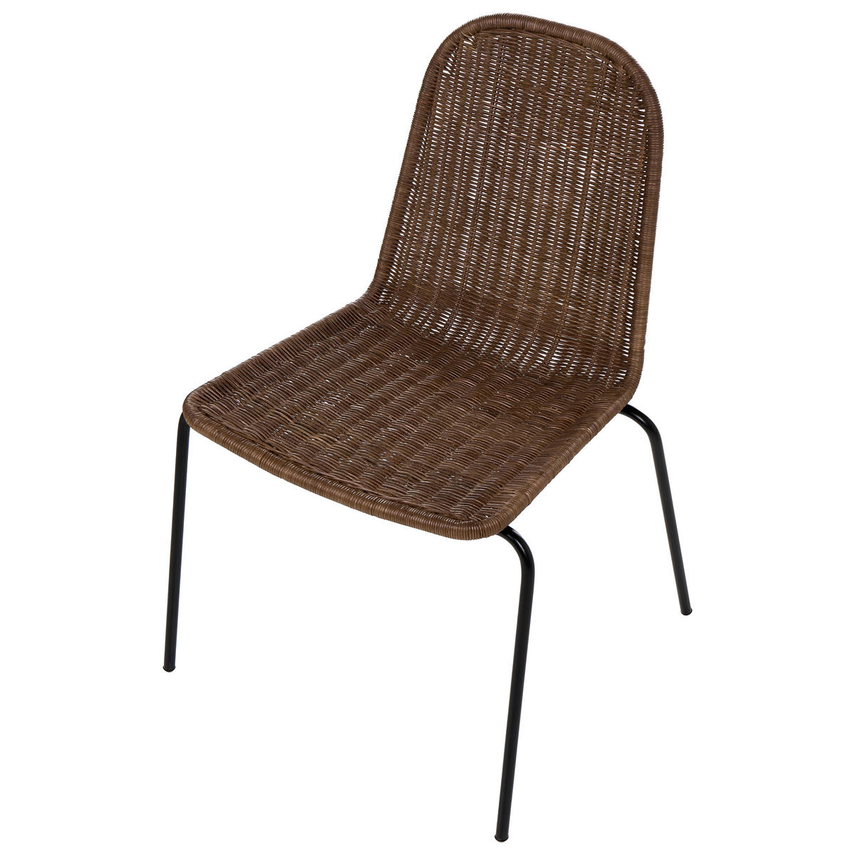 ESSZIMMERSTUHL 2er-Set Rattan Dunkelbraun Roxton - Dunkelbraun, Naturmaterialien (56/85/54cm) - Beliani