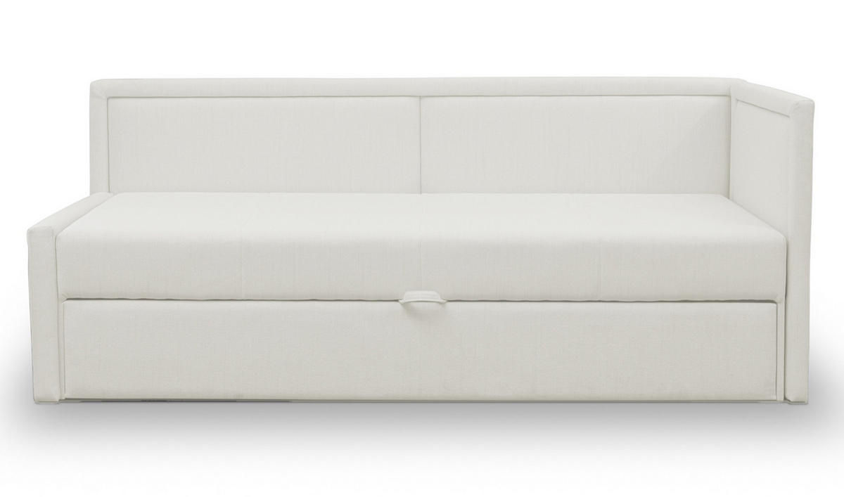 JUGENDBETT Caprili Creme ausziehbar für 2 Personen - Creme/Schwarz, Holz/Textil (82/189cm) - Selsey