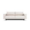 AUSKLAPPBARES-SOFA mit Bettkasten Caro aus strukturiertem Stoff leichtes beige 3 Sitzplätze - Beige, Textil (97/93/236cm) - Micadoni