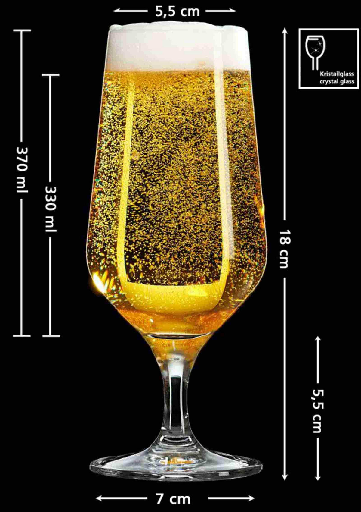 BIERTULPEN Mambo transparent 370 ml 4er Set - Transparent, Glas (0.37L) - Ritzenhoff Breker