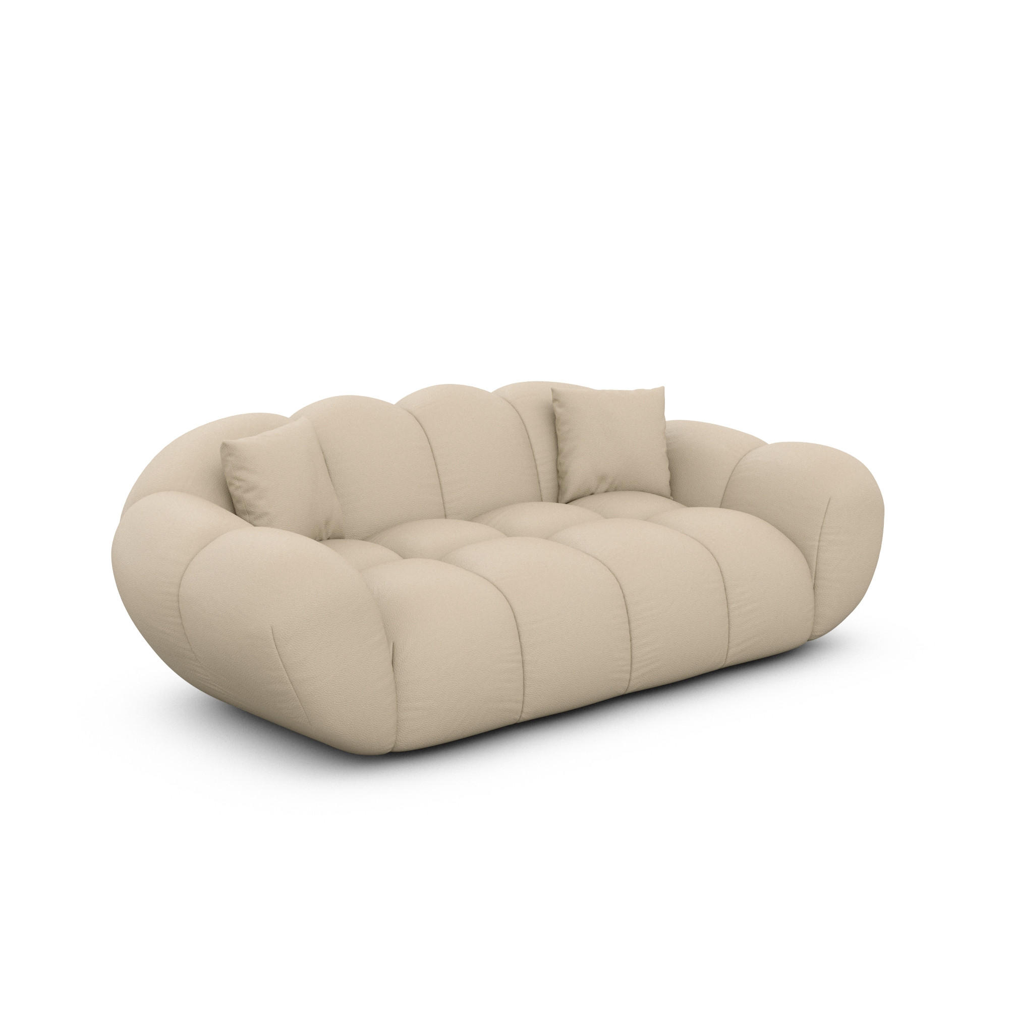 2-SITZER-SOFA Liva Beige Kunstleder - Beige, Kunststoff (200/70/93cm) - VAROYAL