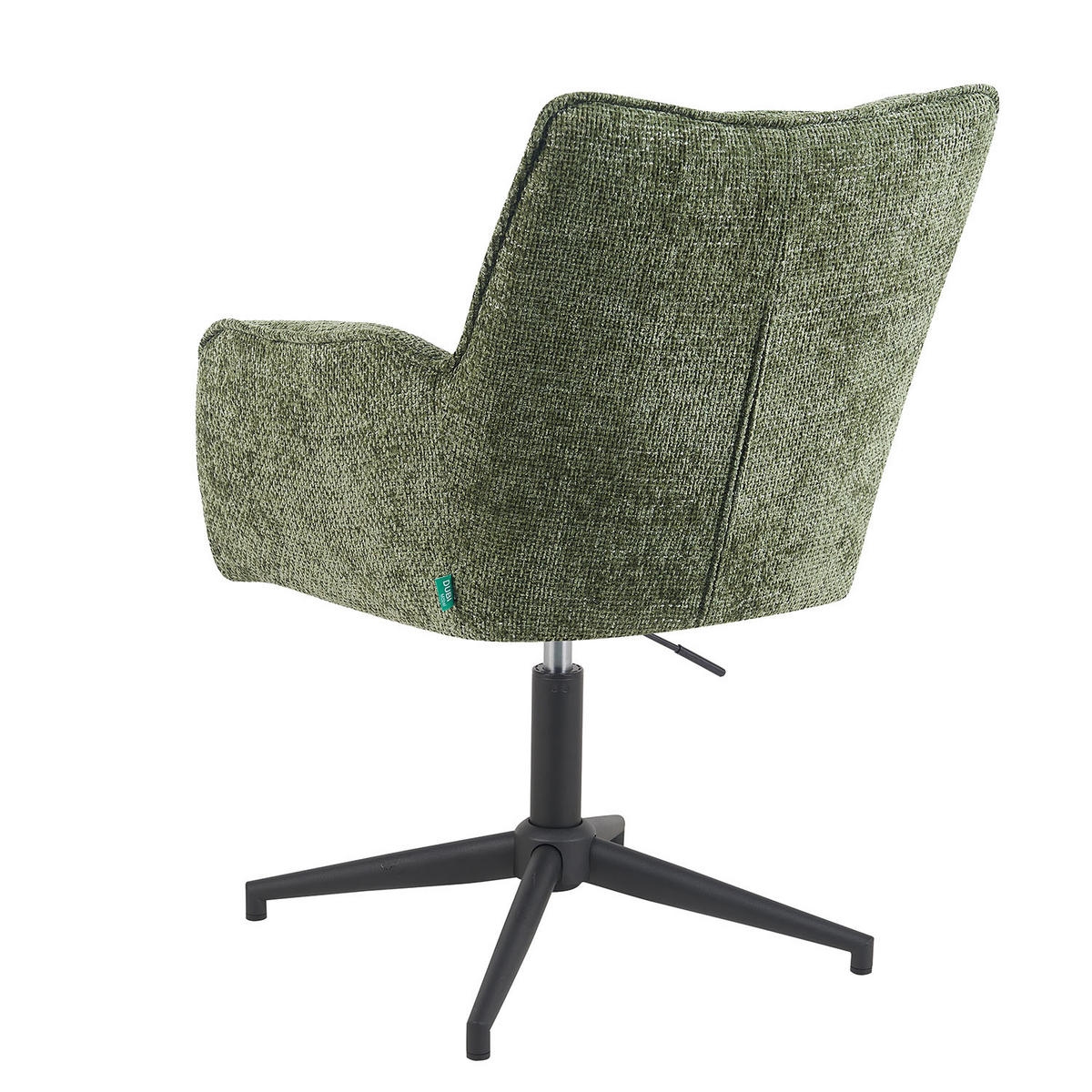 BÜROSTUHL Mika-Lea - Schwarz/Grün, Textil/Metall (59/81/66cm) - DUBI Möbel