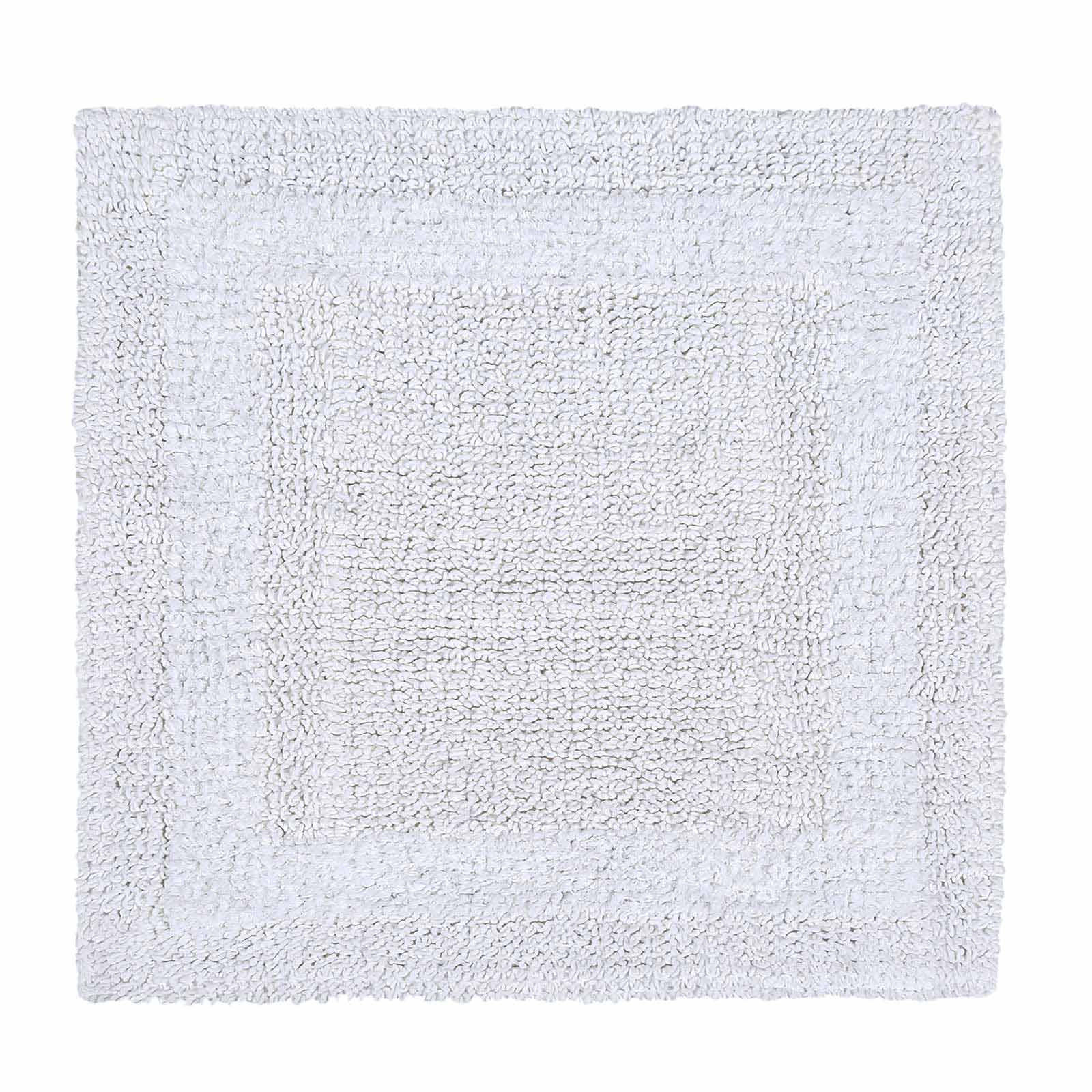 DUSCHVORLEGER 50/50 cm, 100% Baumwolle, wendbar - Weiß, Textil (50/50cm) - Homescapes