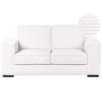 2-MÍSTNÁ POHOVKA Manšestr Bílá Vikran - bílá, textil (176/88/99cm) - Beliani