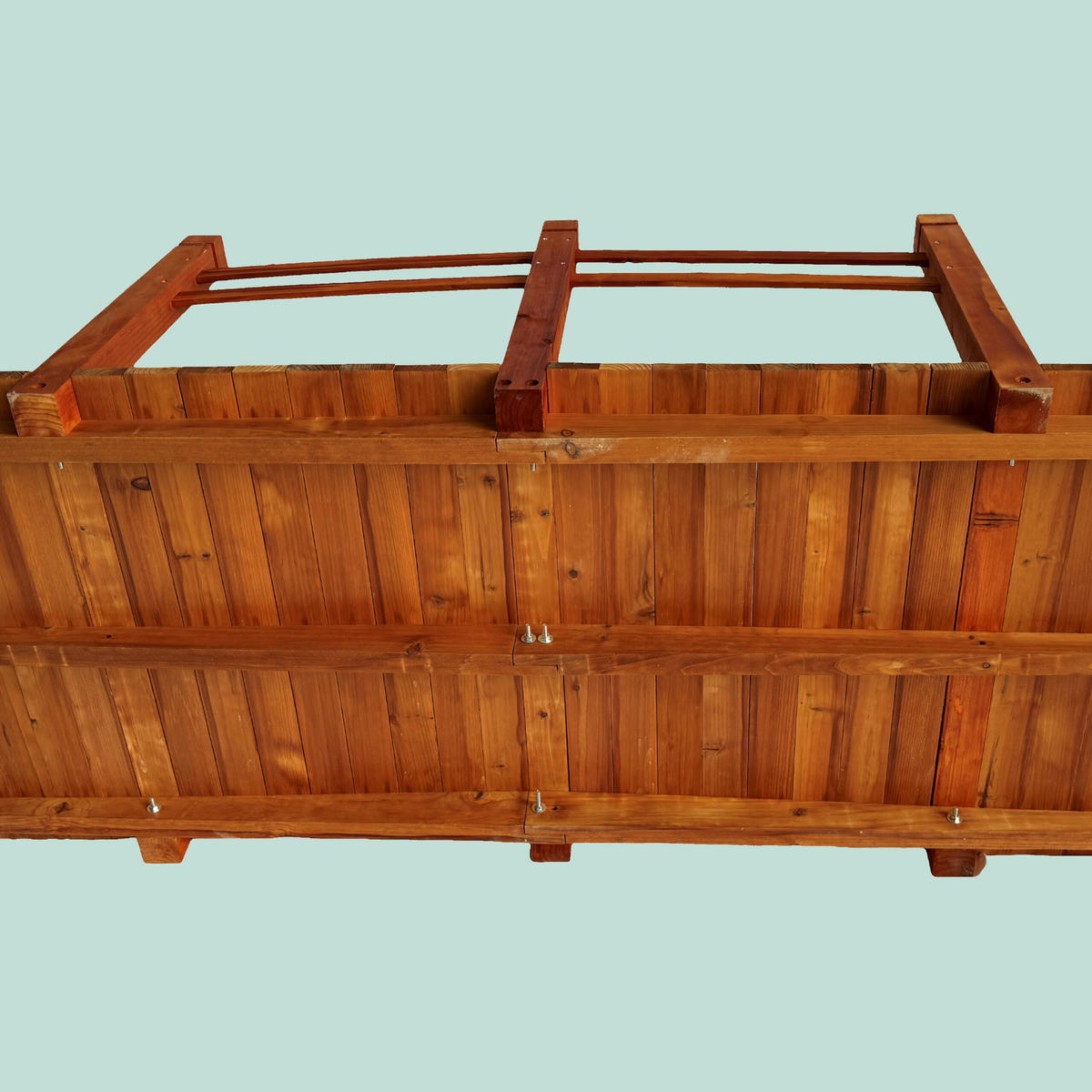 ZÁHR. most - oranžová, drevo (67/150/55cm) - Relaxdays