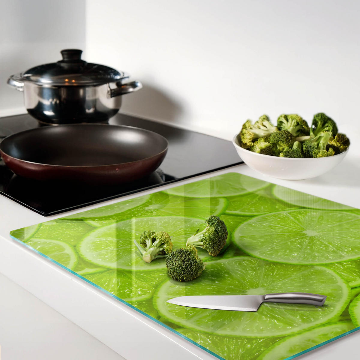 GLASPLATTE 60x52 cm Limes - Grün, Glas (60/0.4/52cm) - TULUP