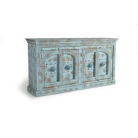 SIDEBOARD aus Mangoholz - Blau, Holz (45/100/190cm) - Giner y Colomer