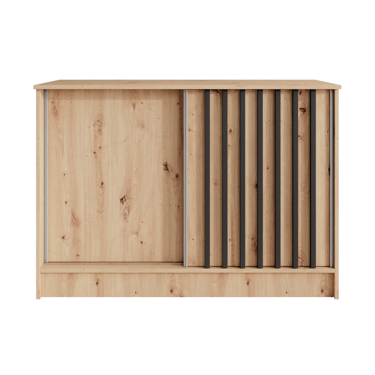 KOMMODE Horizon mit 2 Schiebetüren, eiche Artisan, 120 cm - Eiche Artisan, Holzwerkstoff (121/85/43.5cm) - Beautysofa