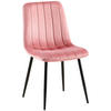 STUHL Samt Pink - Pink/Schwarz, Textil/Metall (45/88/53cm) - CLP