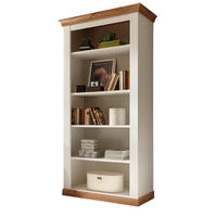 REGAL weiß Pinie, Eiche Wotan, Landhaus Standregal 102 x 202 cm - Eiche Wotan/Weiß, Holzwerkstoff (102/204/44cm) - Furn.Design