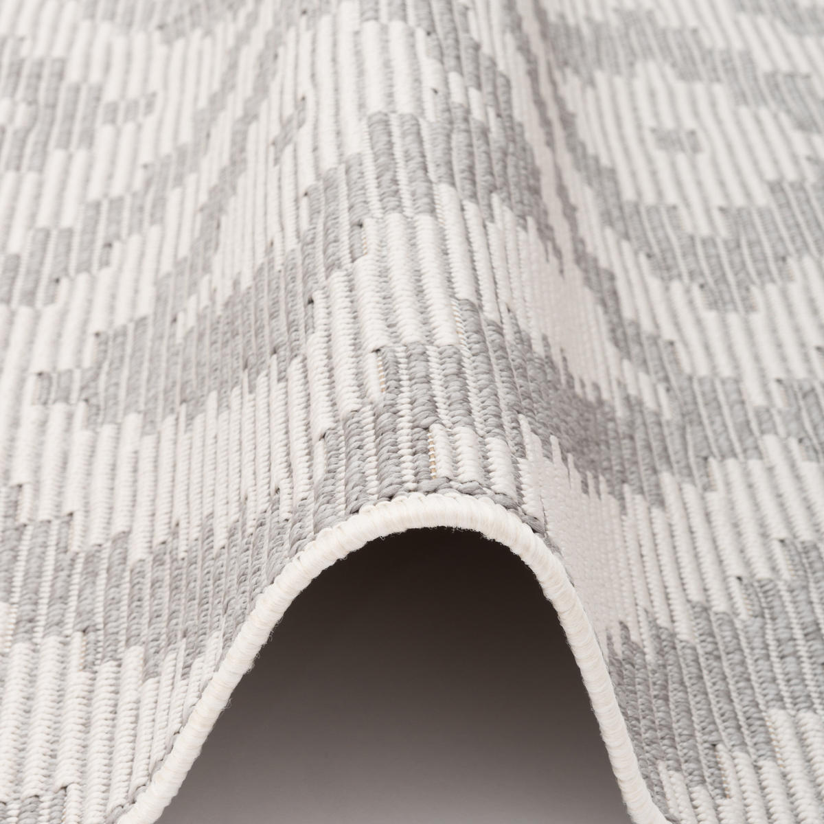 IN & OUTDOOR TEPPICH MARBELLA FLIESENOPTIK - Grau, Textil (120/170cm) - Pergamon