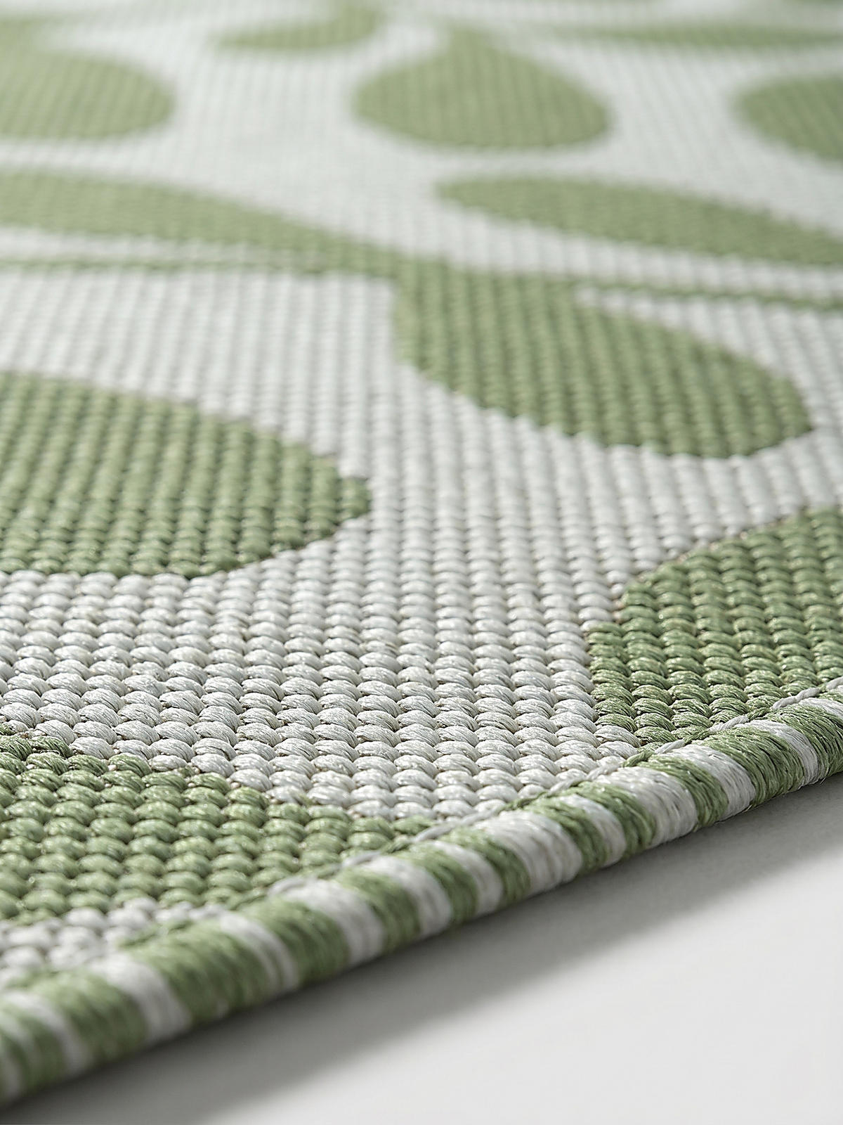 FLACHWEBTEPPICH Floral BORNO Polypropylen Grün 140 x 200 cm - Grün, Textil (140/200cm) - KADIMA DESIGN
