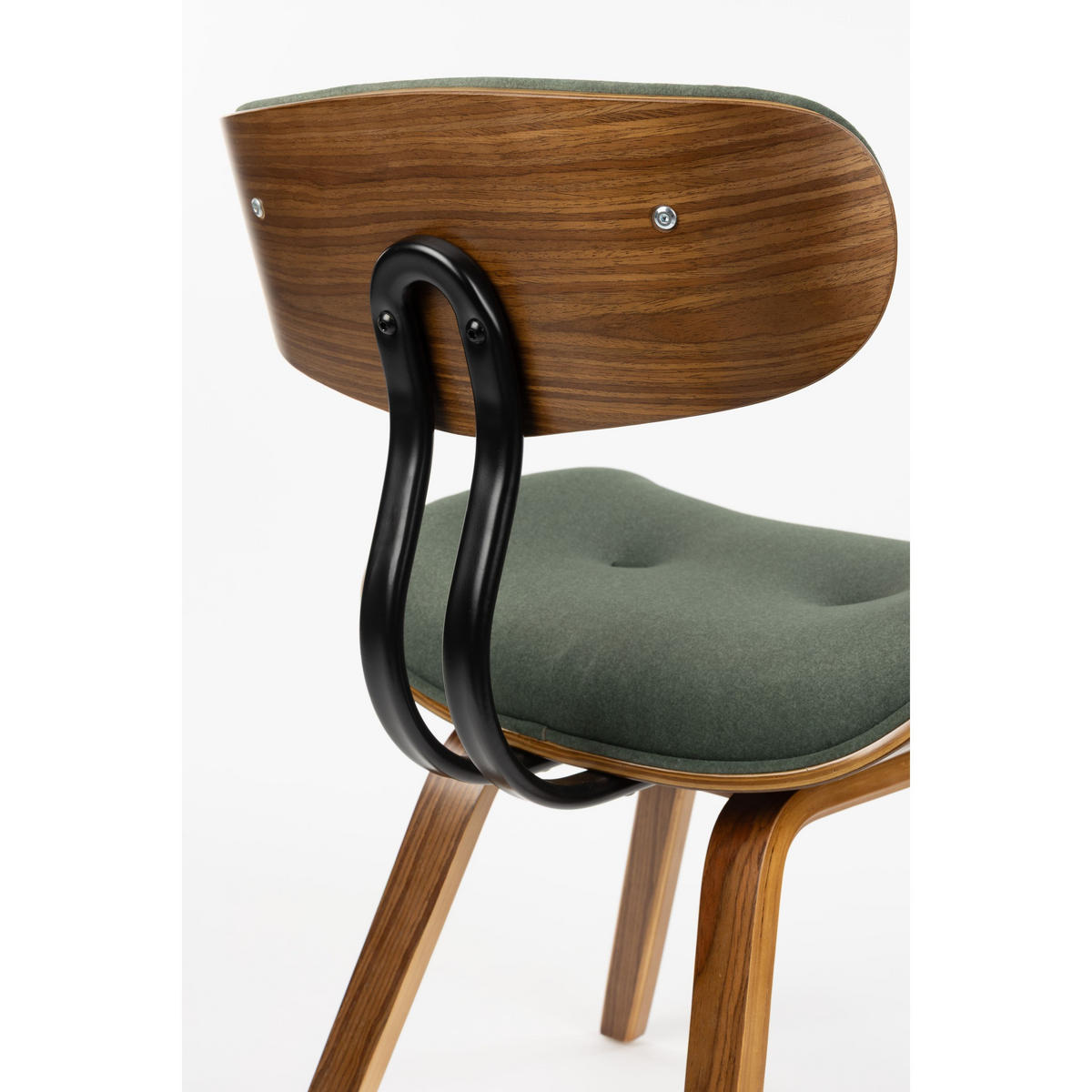 ESSZIMMERSTÜHLE Blackwood Walnussfarben/ Grün - Grün, Kunststoff (51/78/55.5cm) - Dutchbone