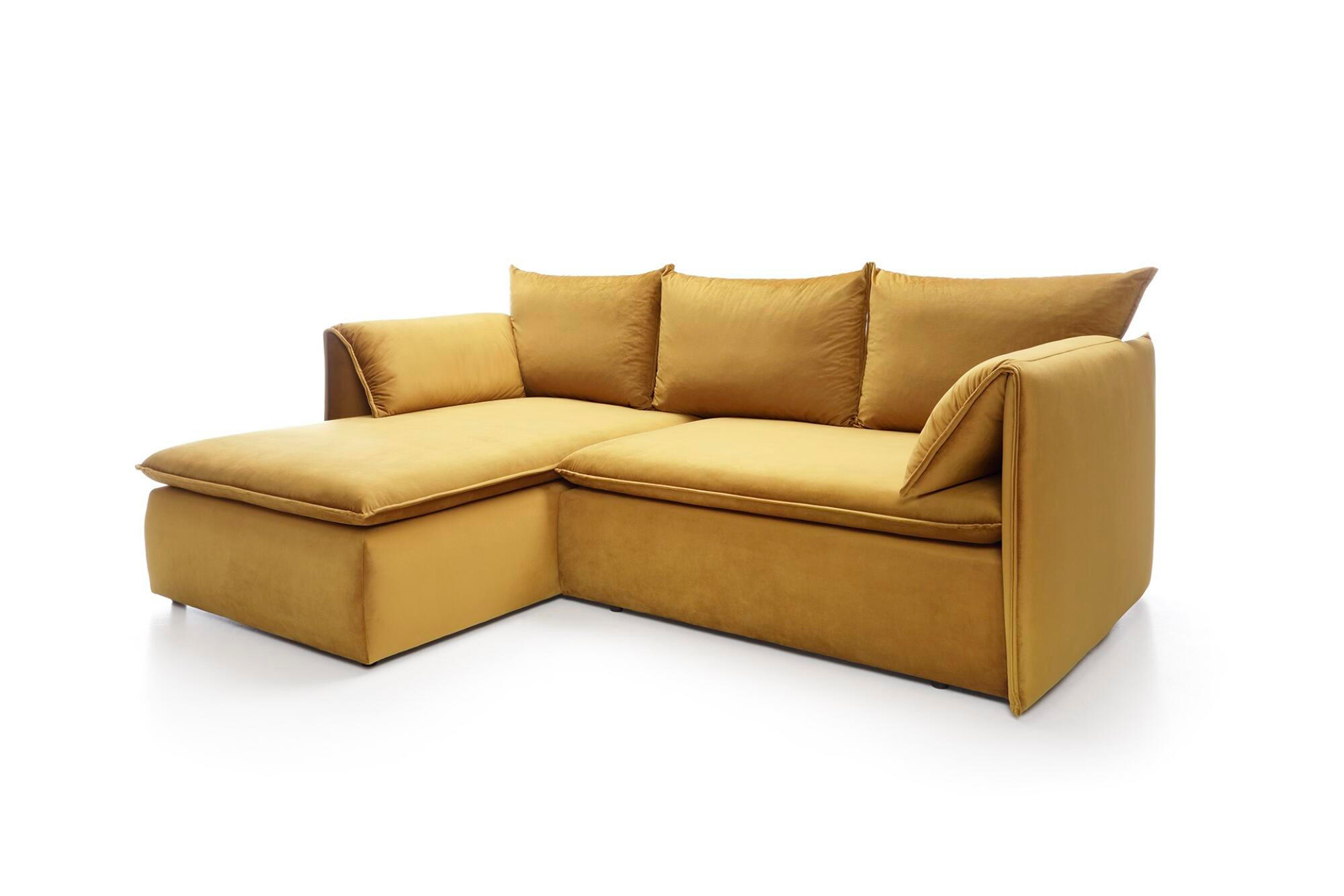 ECKSOFA GOLD Gelb 230x166x91 cm - Gelb, Textil (230/166cm) - FURNLUX