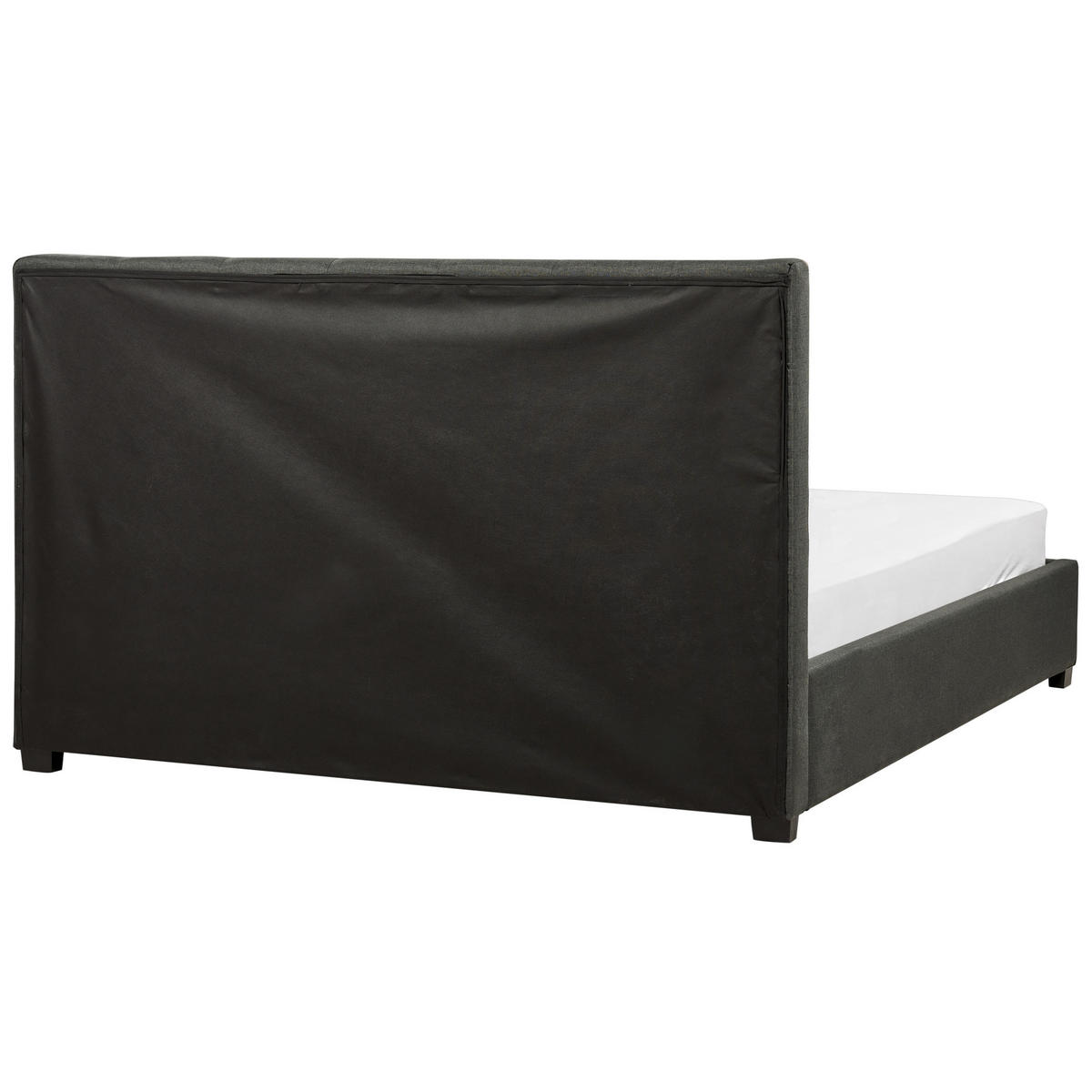 POLSTERBETT160X200 cm Grau La Rochelle - Dunkelgrau, Textil (160/200cm) - Beliani