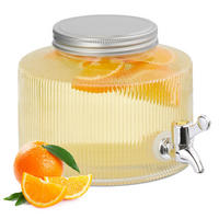 GETRÄNKESPENDER - Transparent, Glas/Kunststoff (2.8L) - Relaxdays
