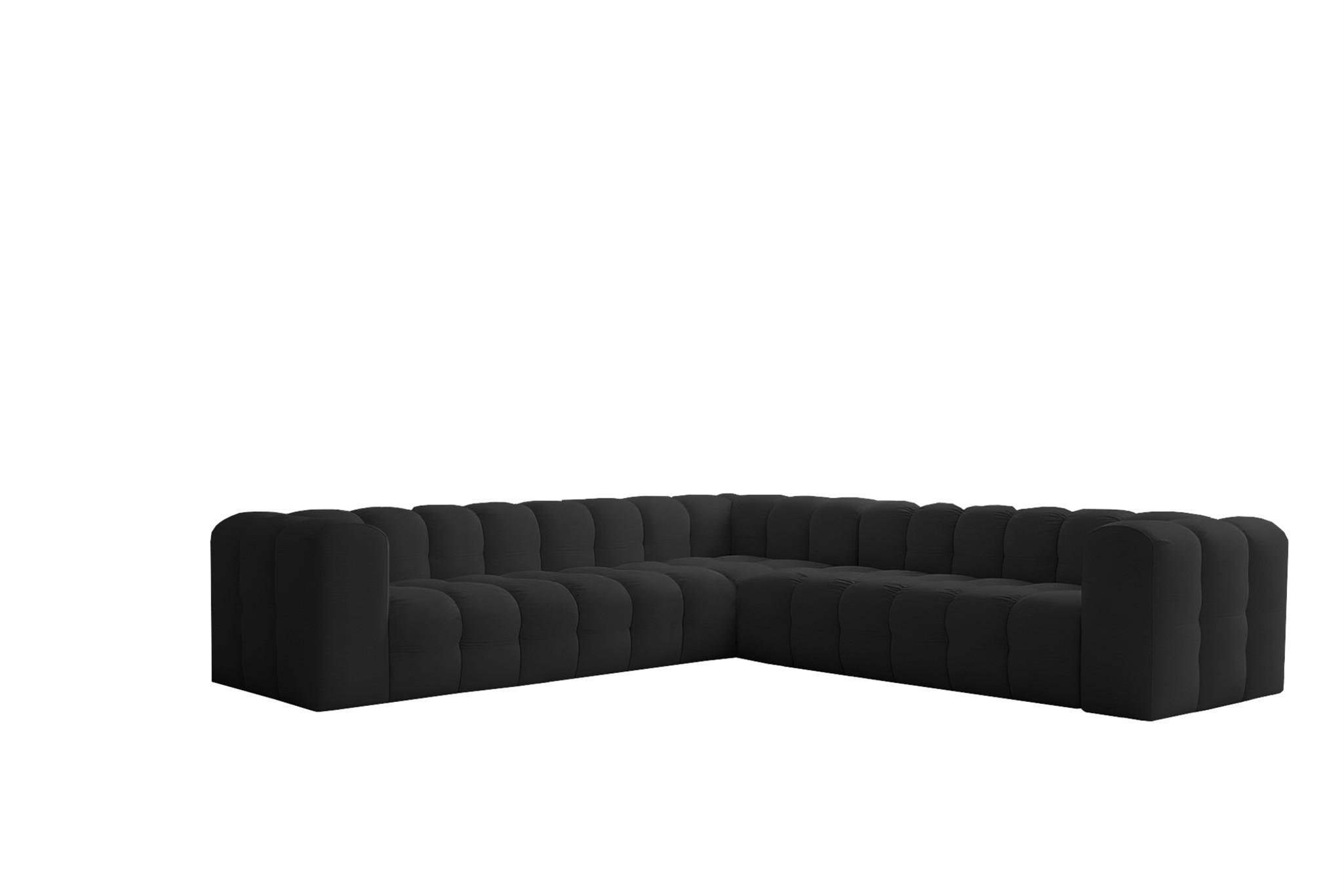 Fun Möbel Ecksofa Schwarz 300x300 cm