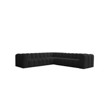 ECKSOFA Solvie In Tiffani - Schwarz, Holzwerkstoff/Textil (300/300cm) - Fun Möbel