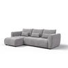 ECKSOFA SORENO 4-Sitzer, platingrau - Schwarz/Grau, Holz/Textil (293/171cm) - Courtois Laville