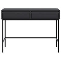 SCHMINKTISCH Evo Schwarz mit Metallgestell 110 cm - Anthrazit/Schwarz, Holzwerkstoff/Metall (38.4/110/79cm) - Selsey