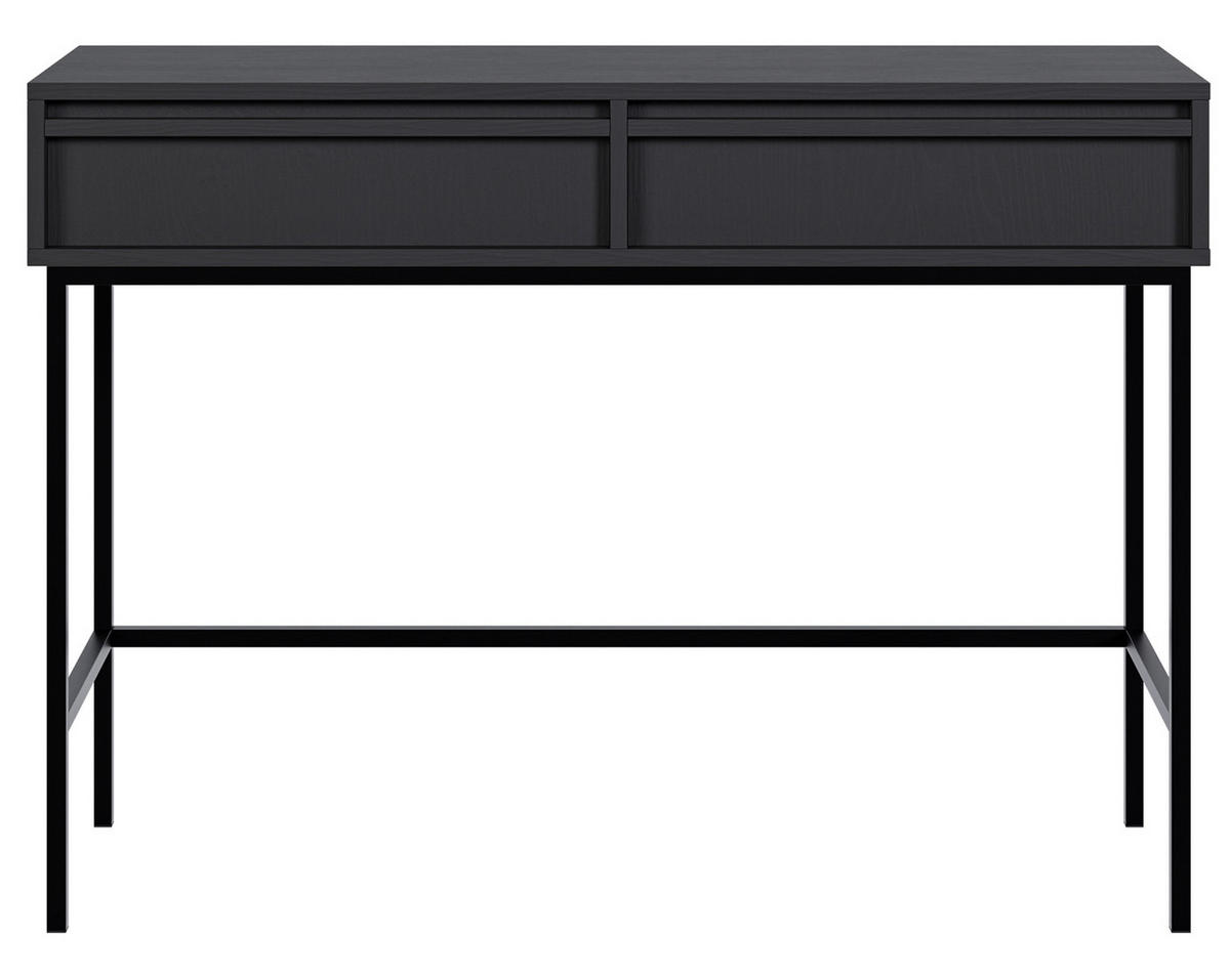 SCHMINKTISCH Evo Schwarz mit Metallgestell 110 cm - Anthrazit/Schwarz, Holzwerkstoff/Metall (38.4/110/79cm) - Selsey