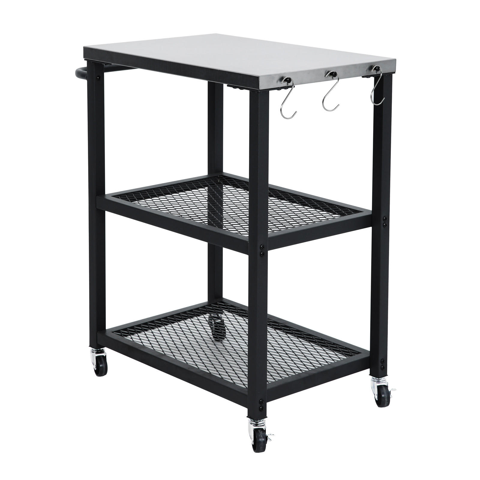 GRILLWAGEN NETIS - Schwarz, Metall (41/72/81cm) - TAINO
