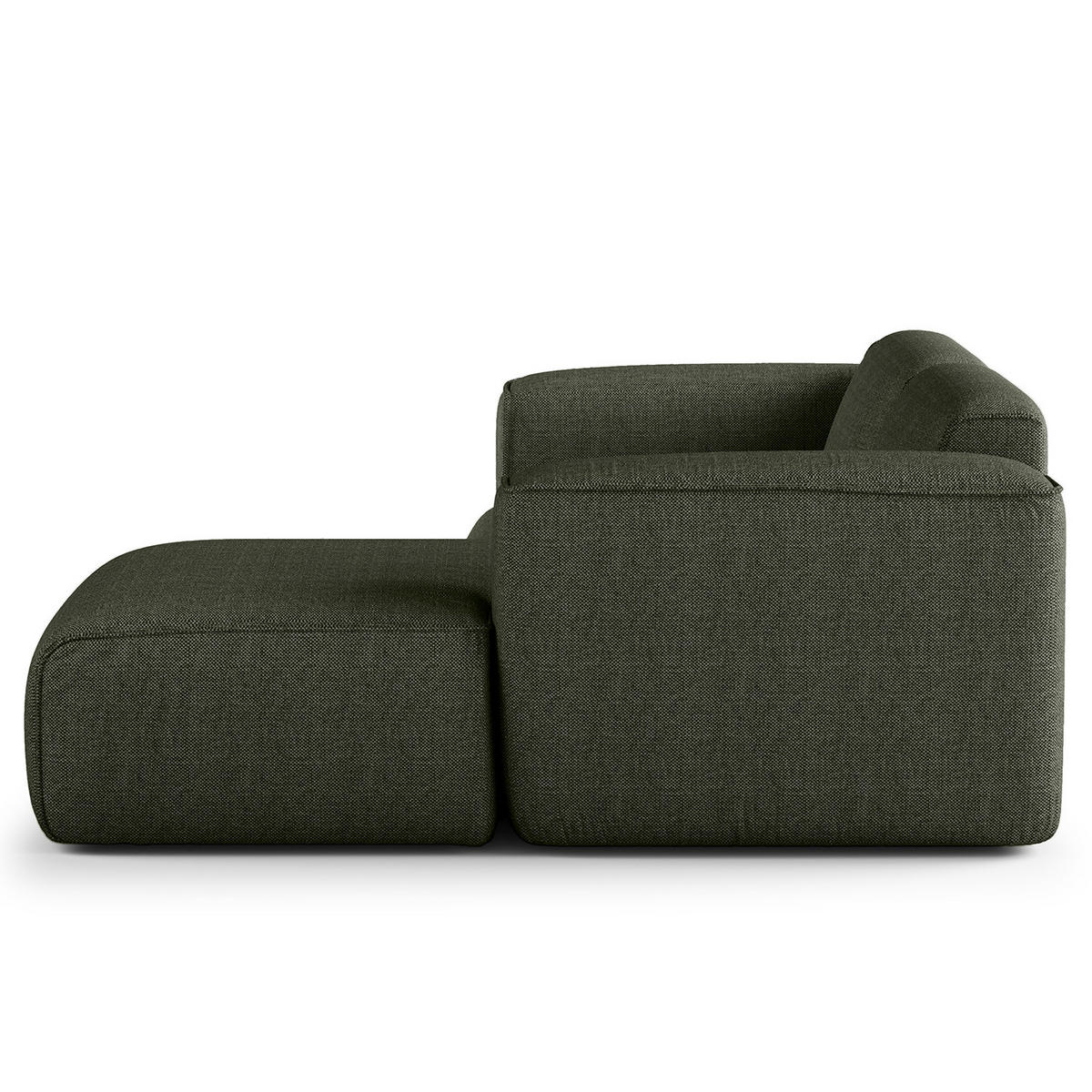 ECKSOFA mit XL-Longchair - Schwarz/Grau, Kunststoff/Textil (260/171cm) - home24