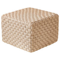 POUF Hellbeige Nalli - Beige, Kunststoff (50/35/50cm) - Beliani