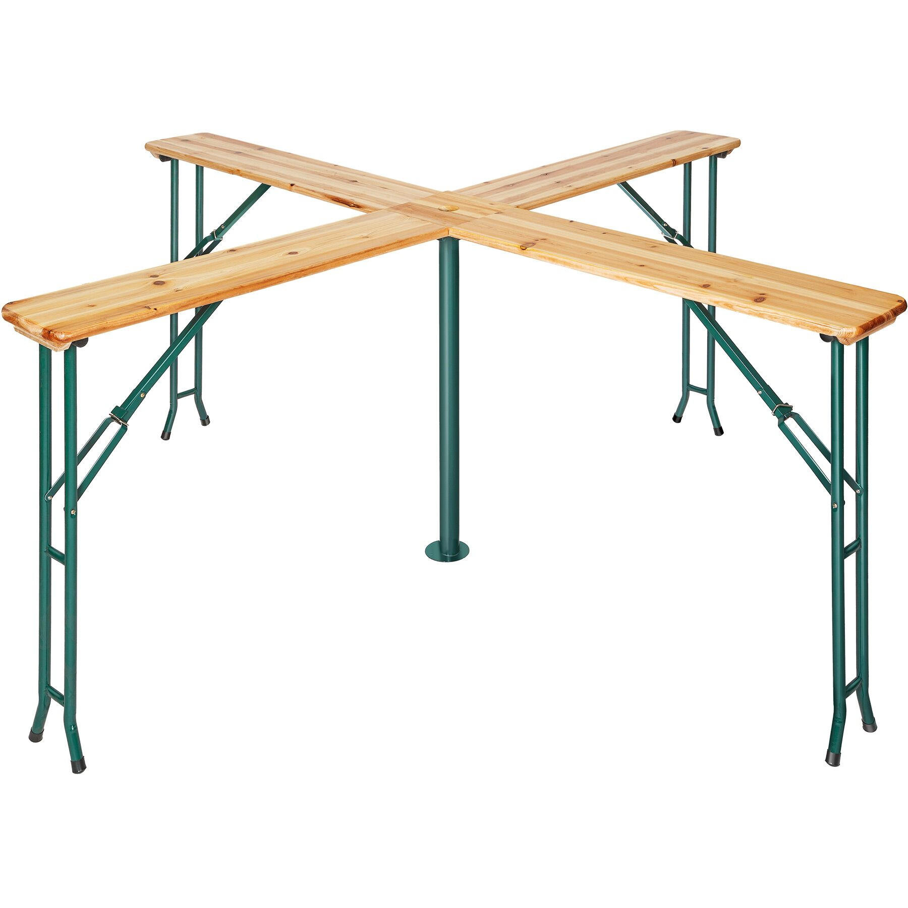 STEHTISCH Quattro,241 x 241 x 103 cm,braun - Braun, Holz - tectake