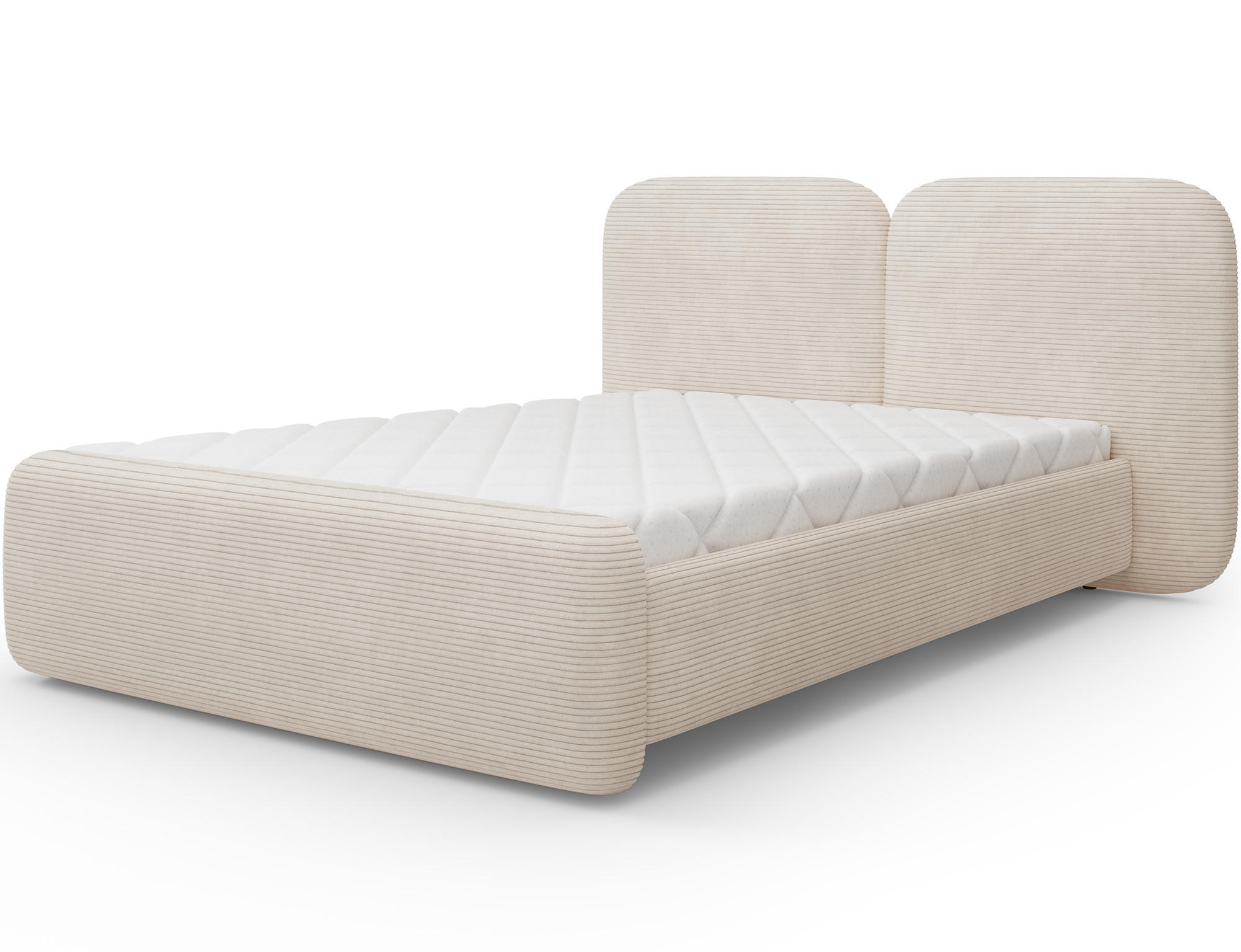 POLSTERBETT Ollival 160x200 cm mit Bettkasten und Metallrahmen – Modernes Designbett ohne Matratze - Beige, Kunststoff (160/200cm) - Wohnideebilder
