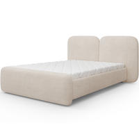 POLSTERBETT Ollival 160x200 cm mit Bettkasten und Metallrahmen – Modernes Designbett ohne Matratze - Beige, Kunststoff (160/200cm) - Wohnideebilder