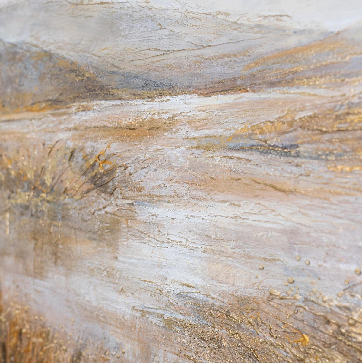 GEMÄLDE Stille Ebene Schattenfugenrahmen Eichefarben 70x50 cm - Eichefarben, Holz (70/50cm) - YS-art gallery
